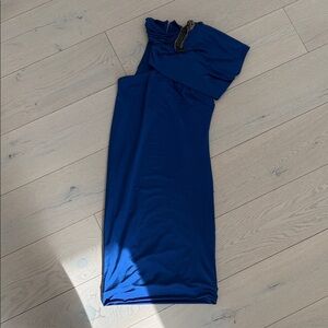 Guarav Gupta Elegant Blue One-Shoulder Dress